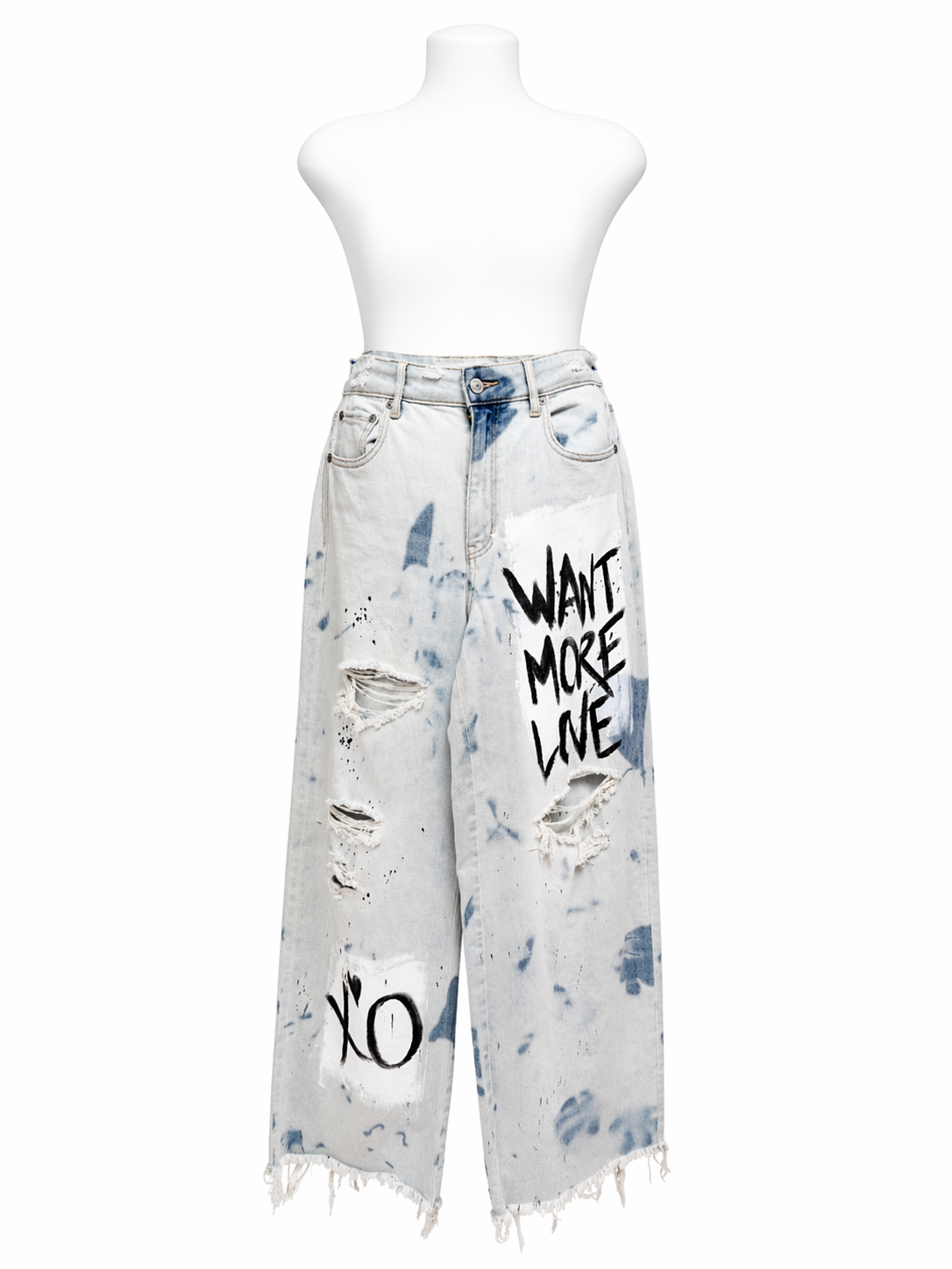 Hand-Painted American Eagle Jeans — Size 10