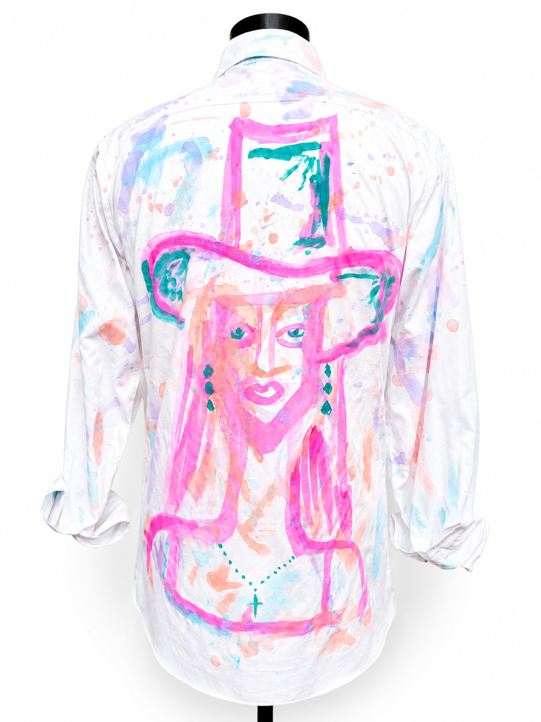 AJD Collection- Longneck Cowgirl White Button Up