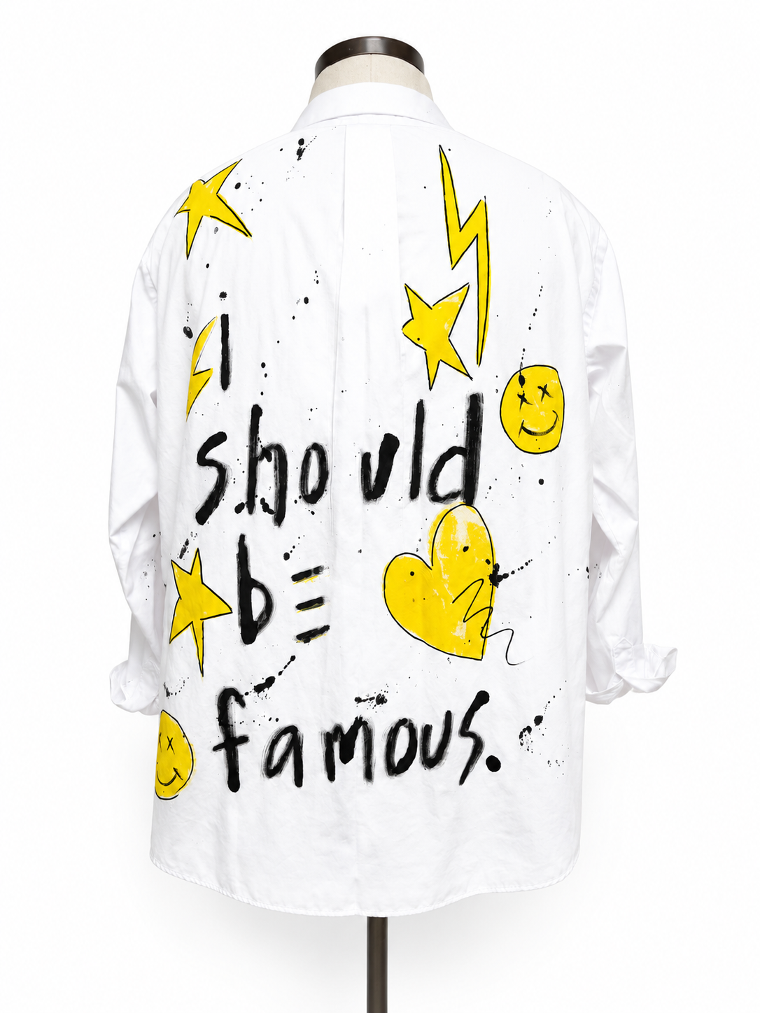 White Button Up- Happy