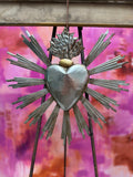 Silver Corazón Radiante | Handmade Metal Art