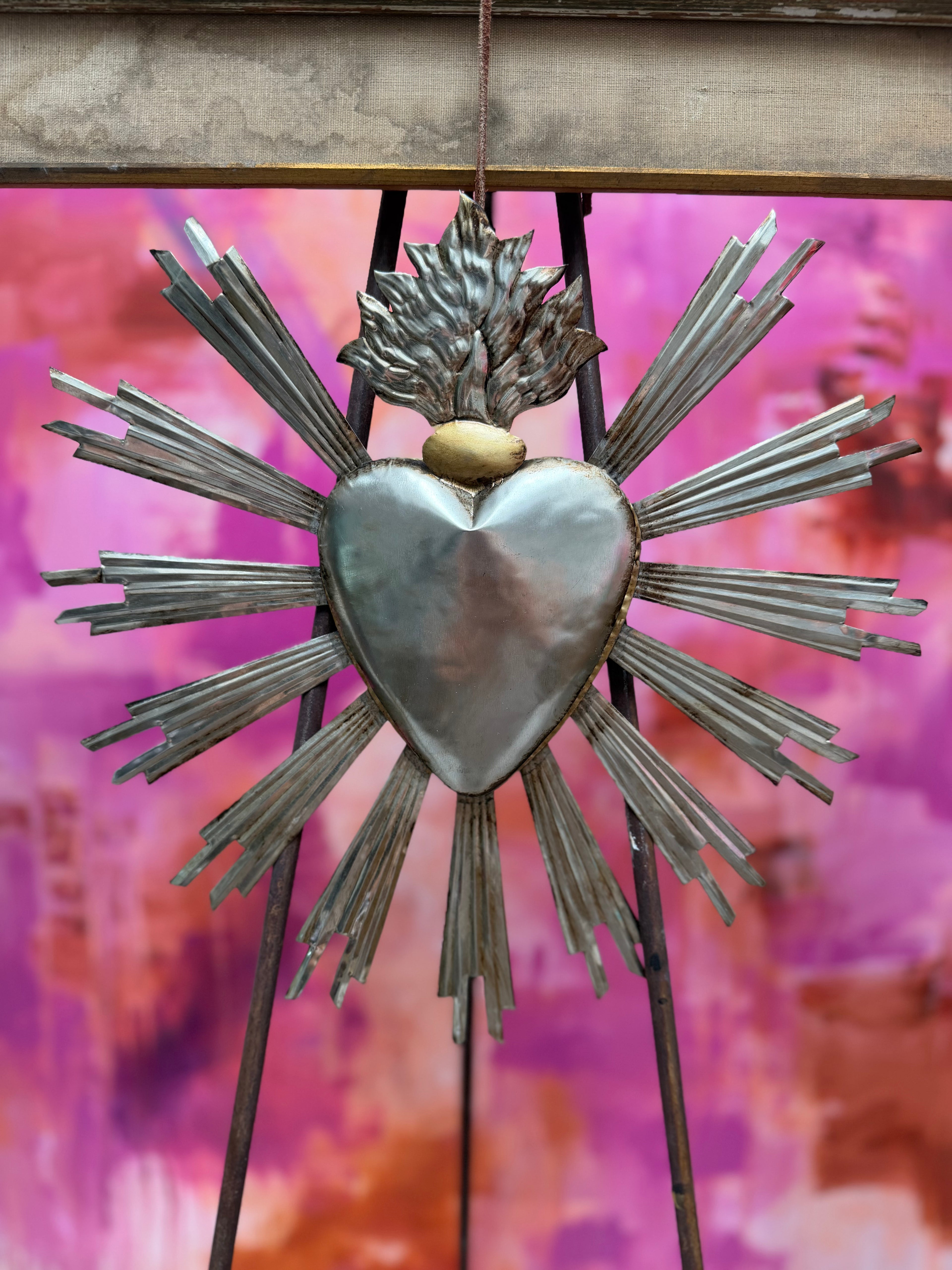 Silver Corazón Radiante | Handmade Metal Art