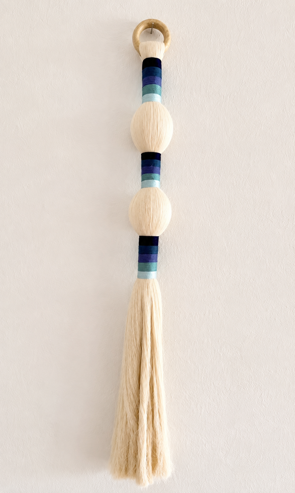 Blue Ombre Fiber Wall Tassels | Handmade in San Miguel