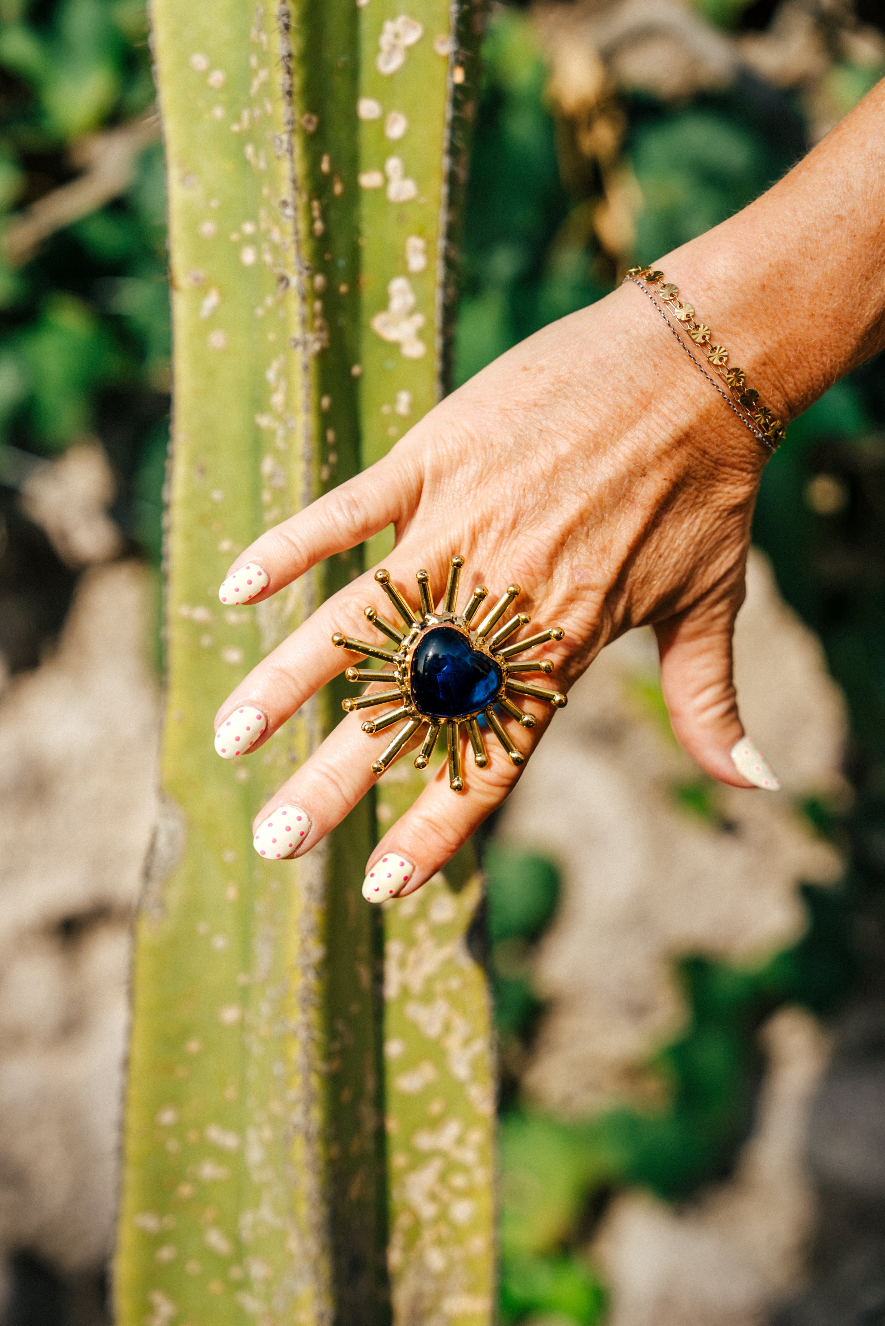 Corazón Azul Statement Ring