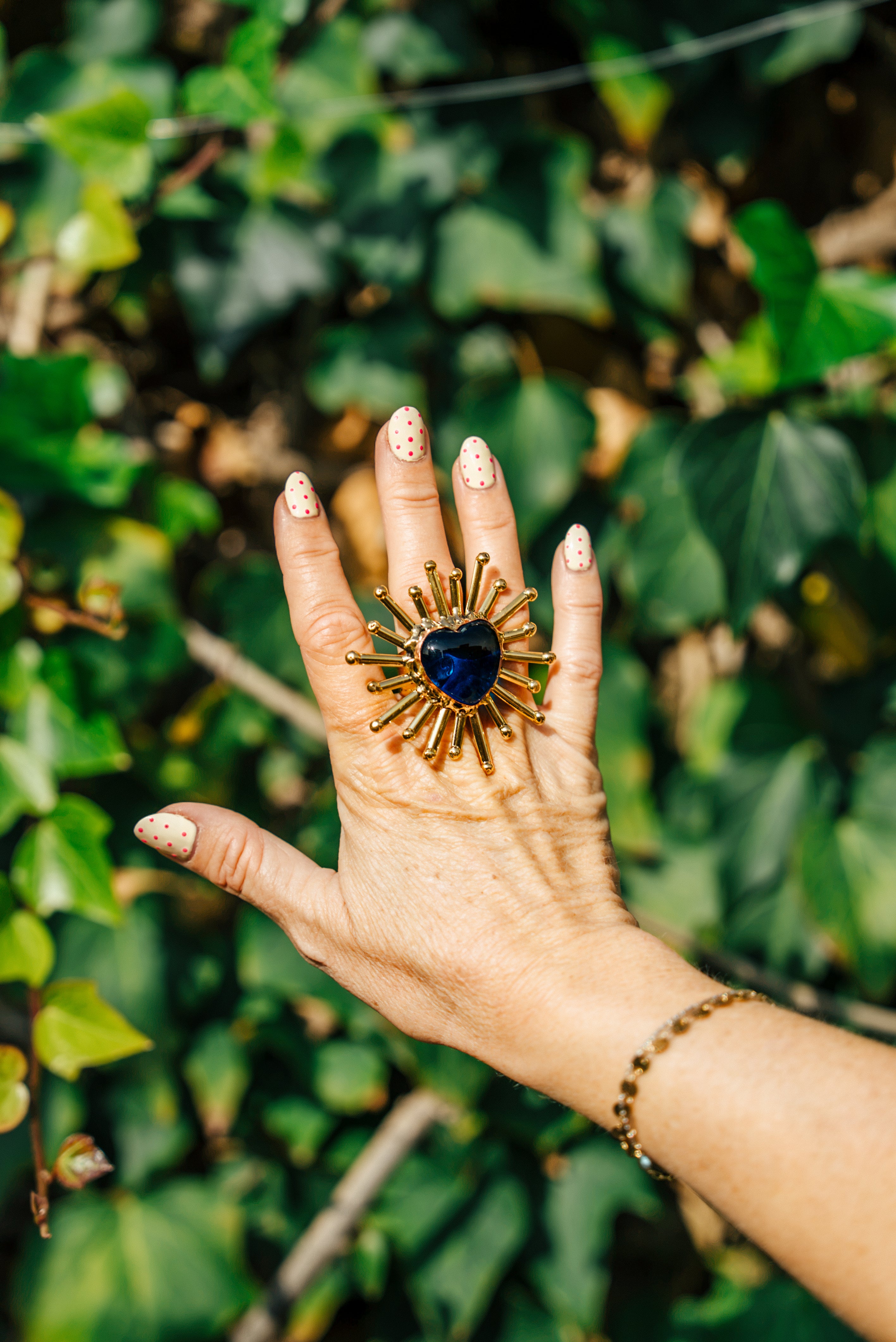 Corazón Azul Statement Ring