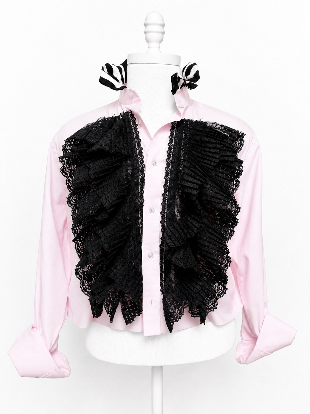 Too Gucci Tuxedo Ruffle Shirt