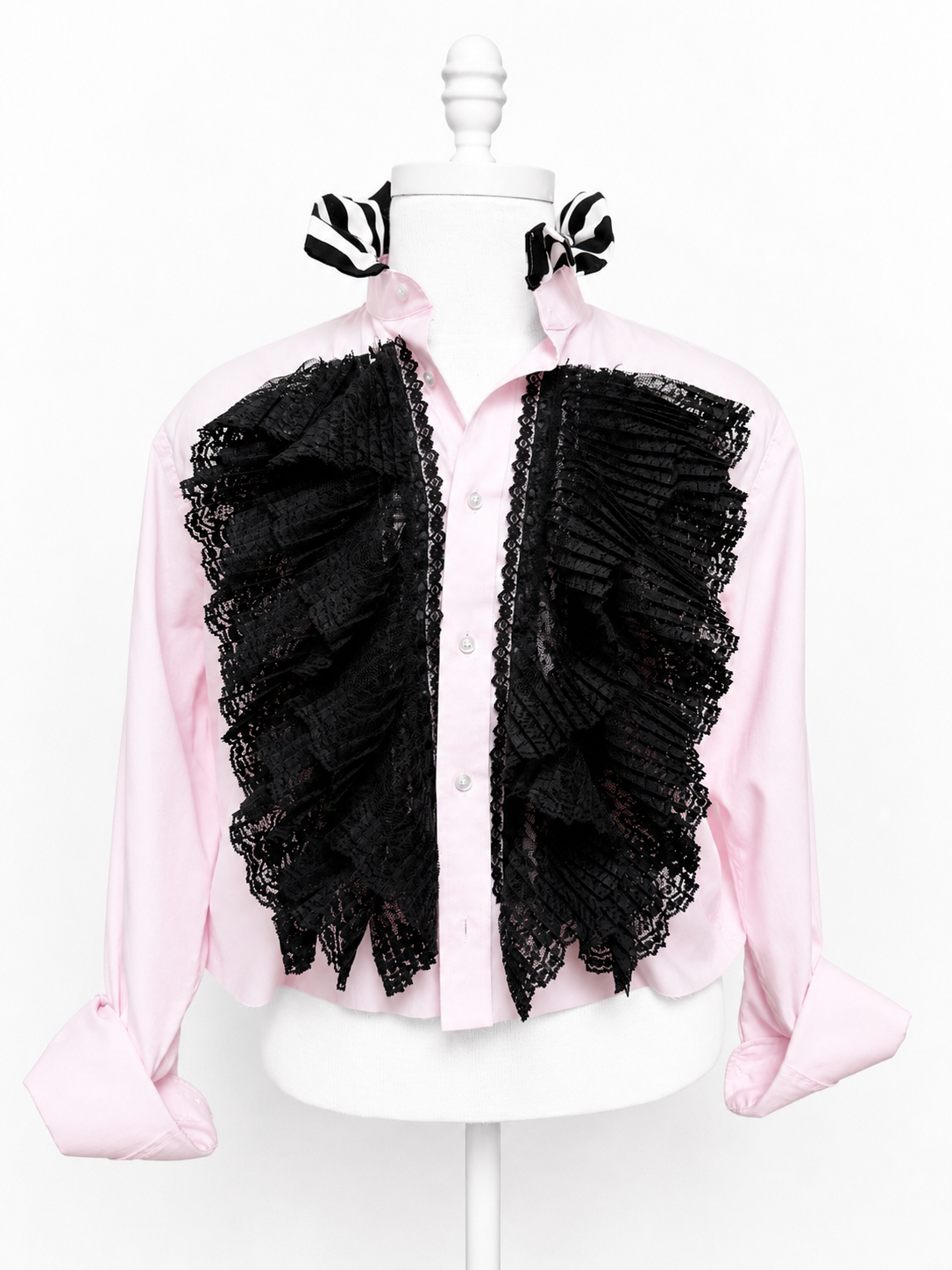 Too Gucci Tuxedo Ruffle Shirt
