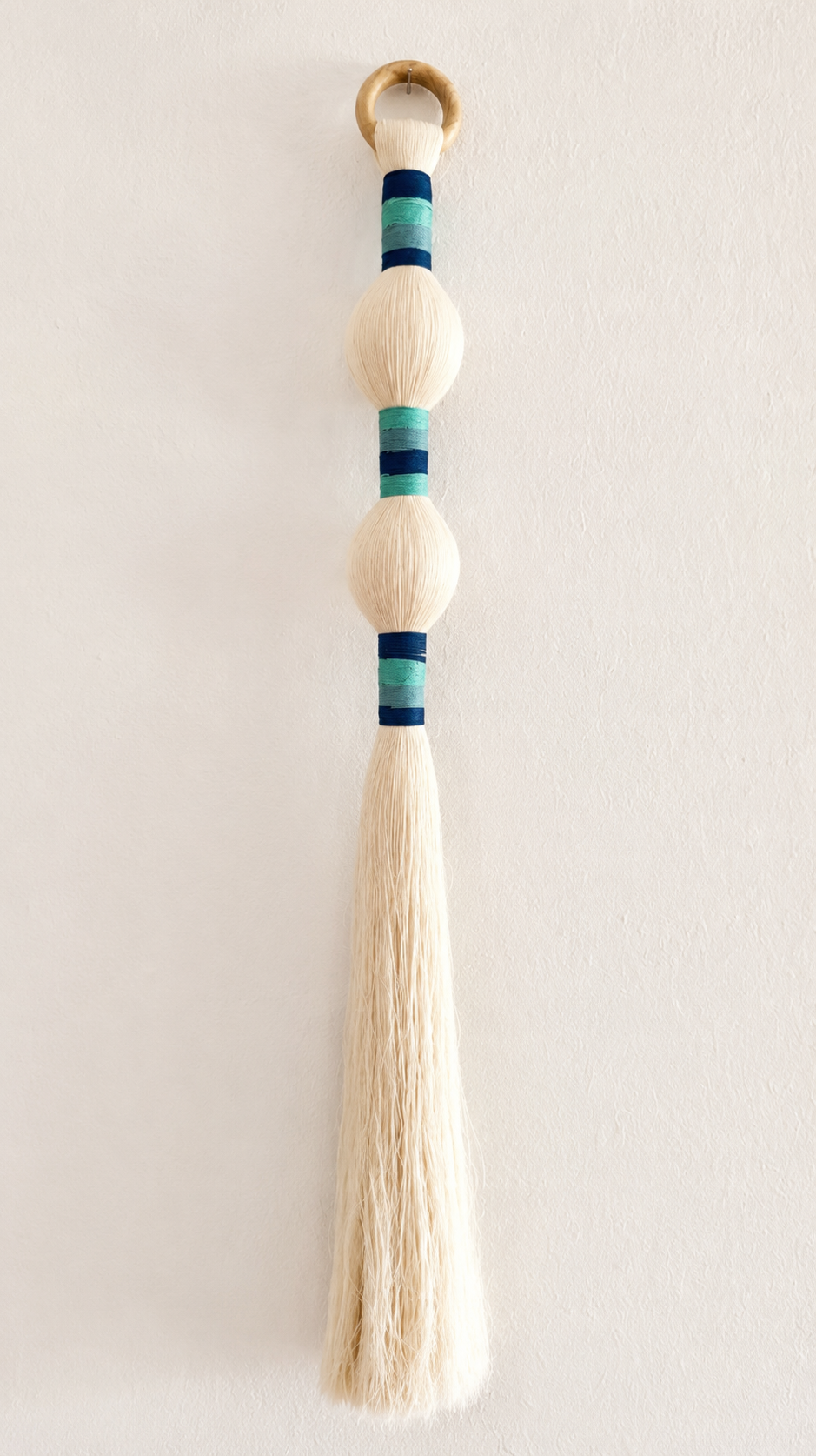 Blue Ombre Fiber Wall Tassels | Handmade in San Miguel