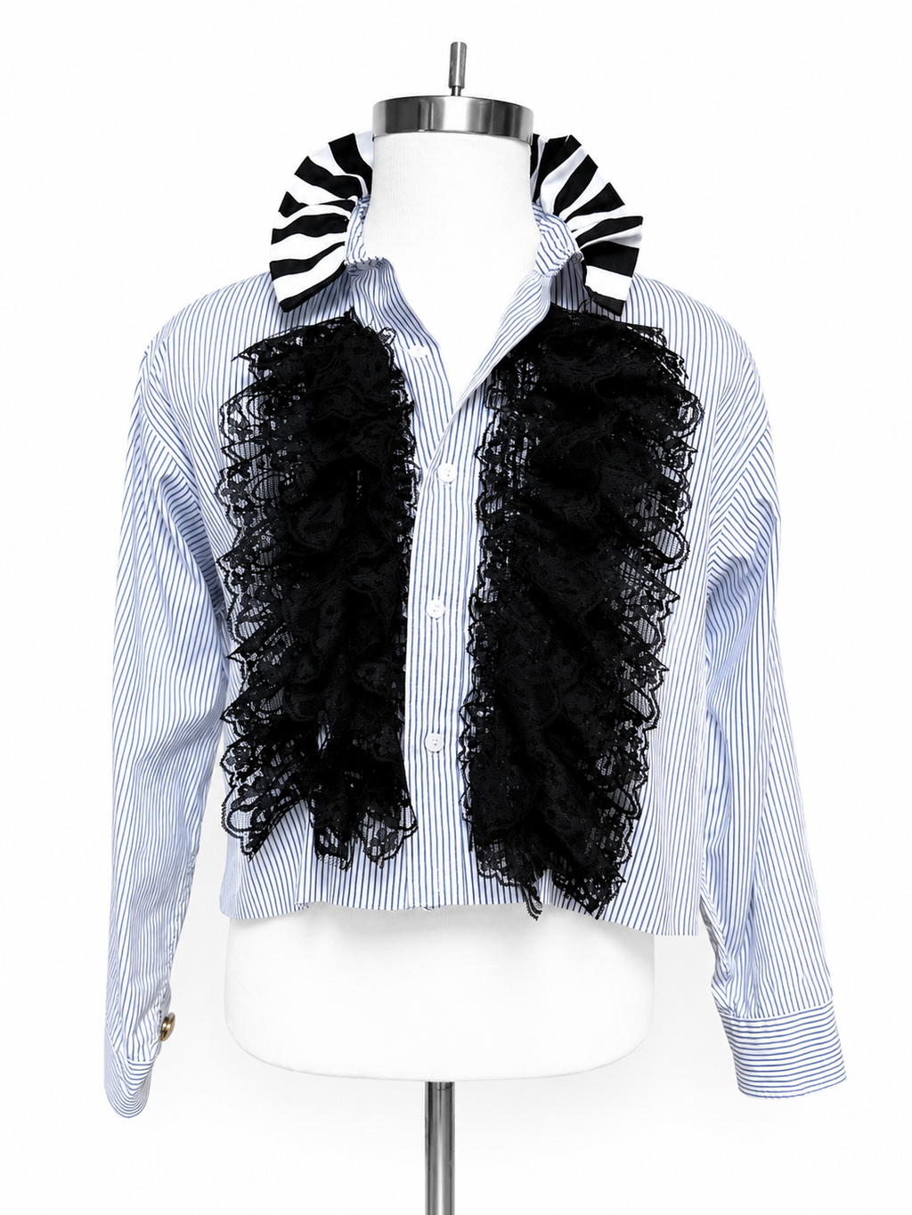 Wild Heart Tuxedo Ruffle Shirt