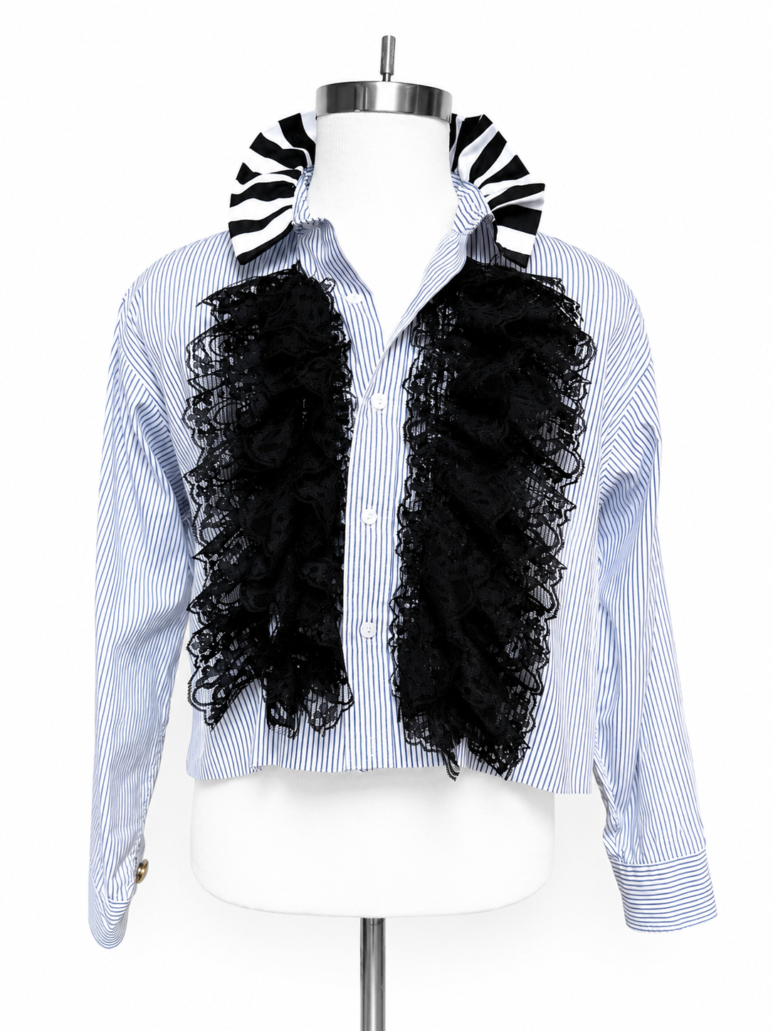 Wild Heart Tuxedo Ruffle Shirt