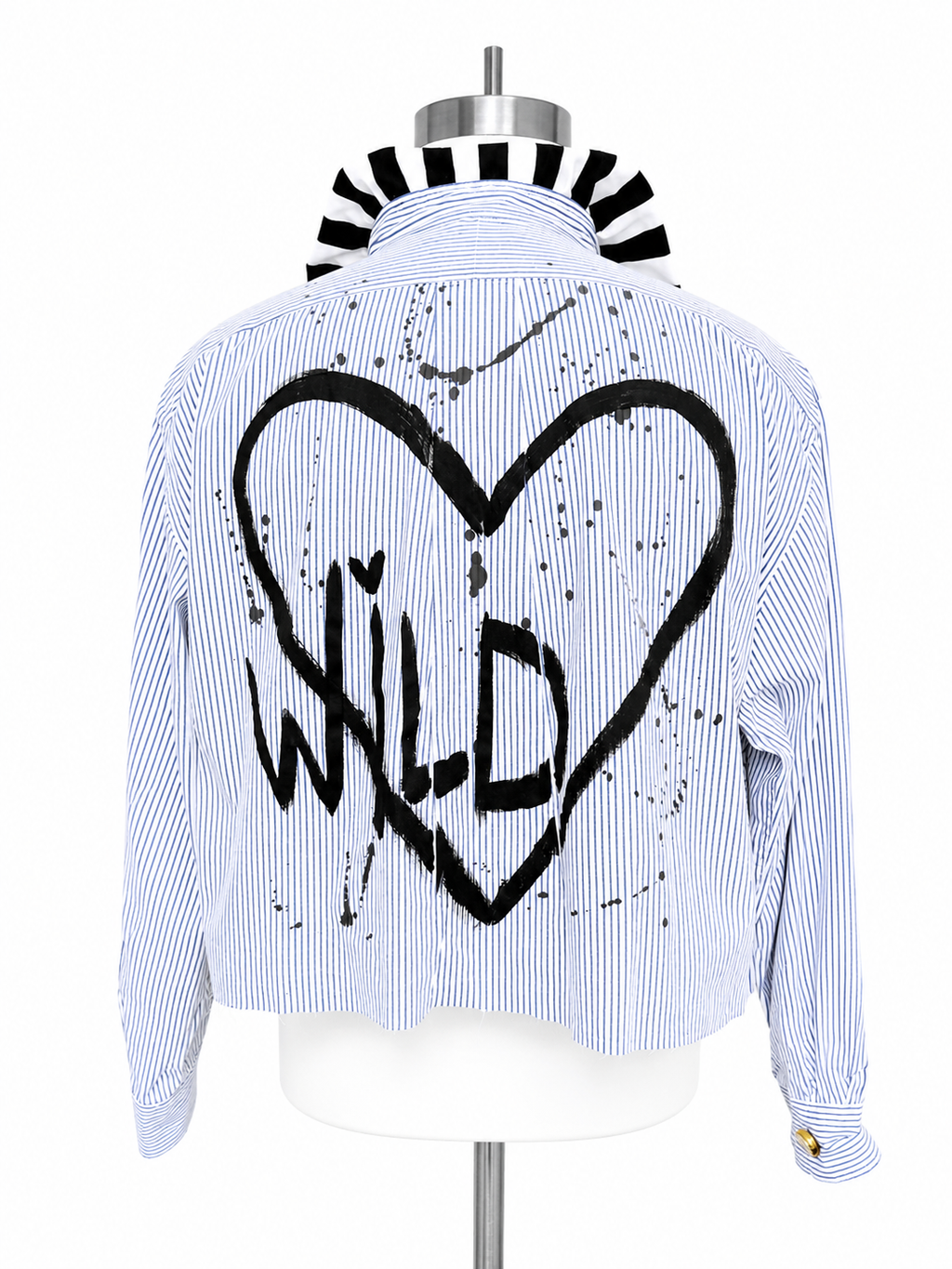 Wild Heart Tuxedo Ruffle Shirt