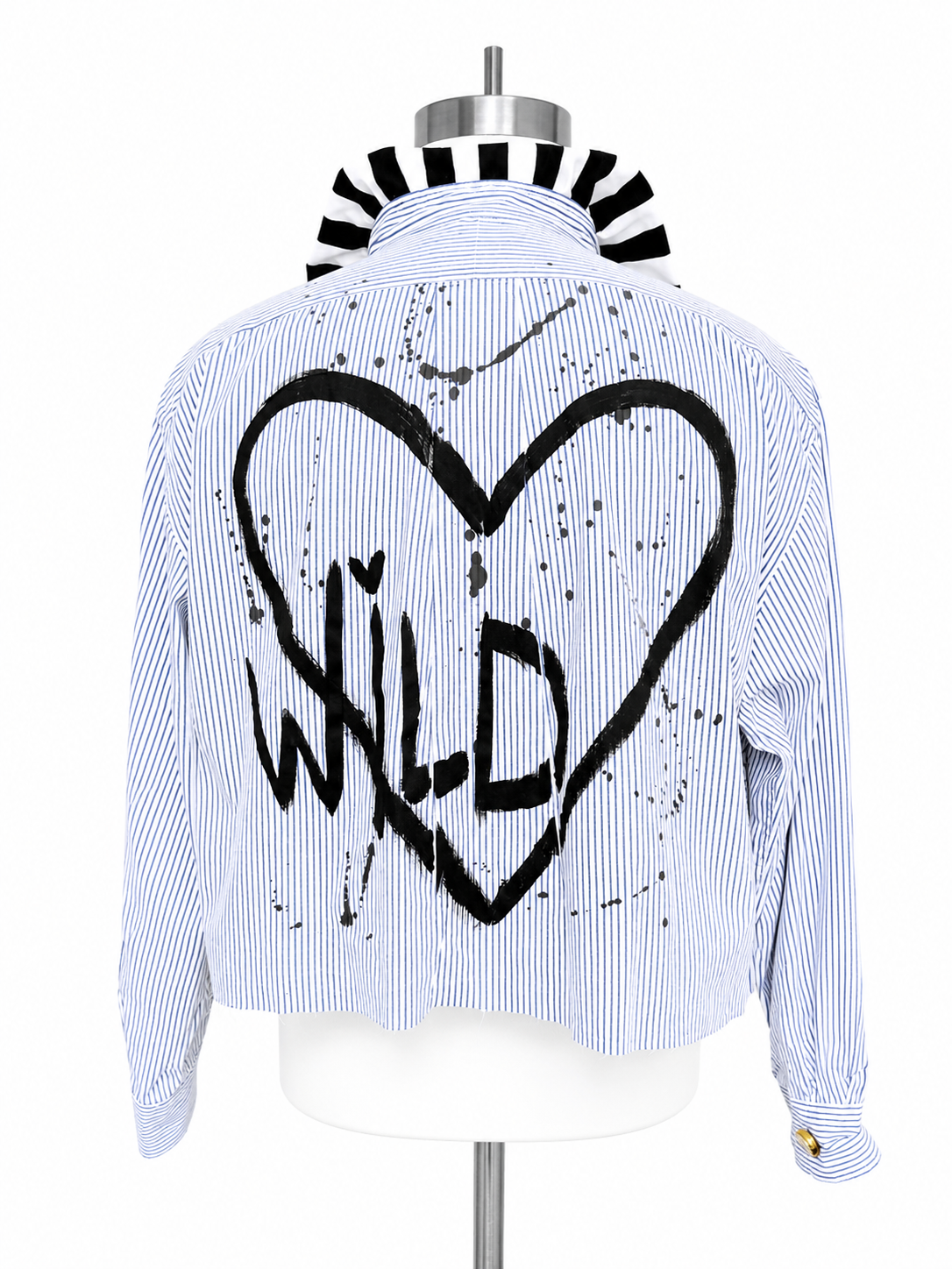 Wild Heart Tuxedo Ruffle Shirt