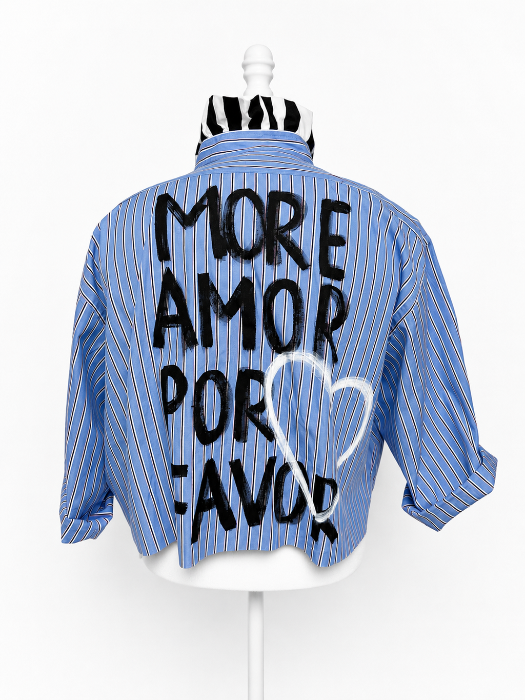 More Amor Tuxedo Ruffle Shirt