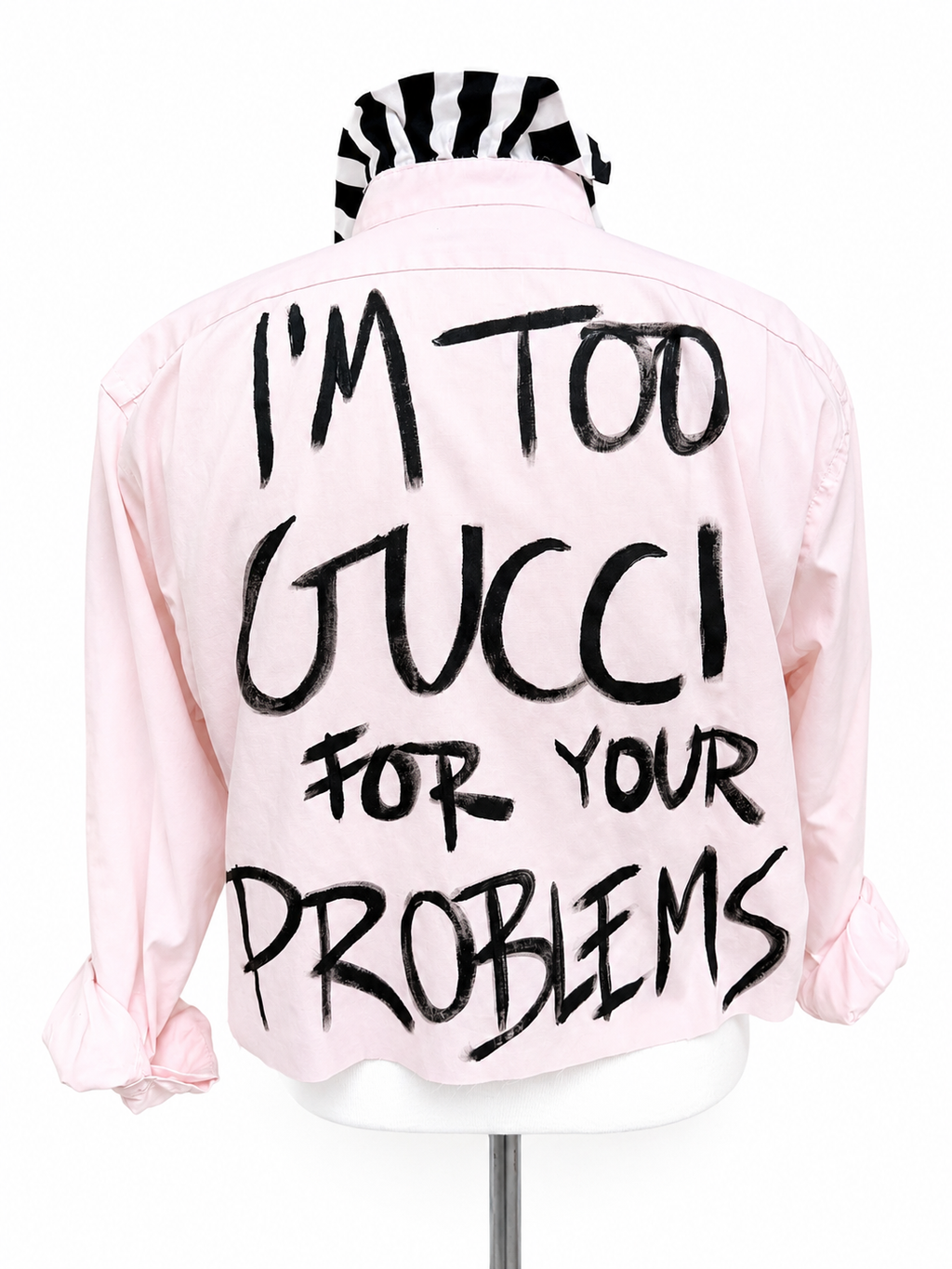 Too Gucci Tuxedo Ruffle Shirt
