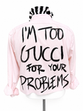 Too Gucci Tuxedo Ruffle Shirt